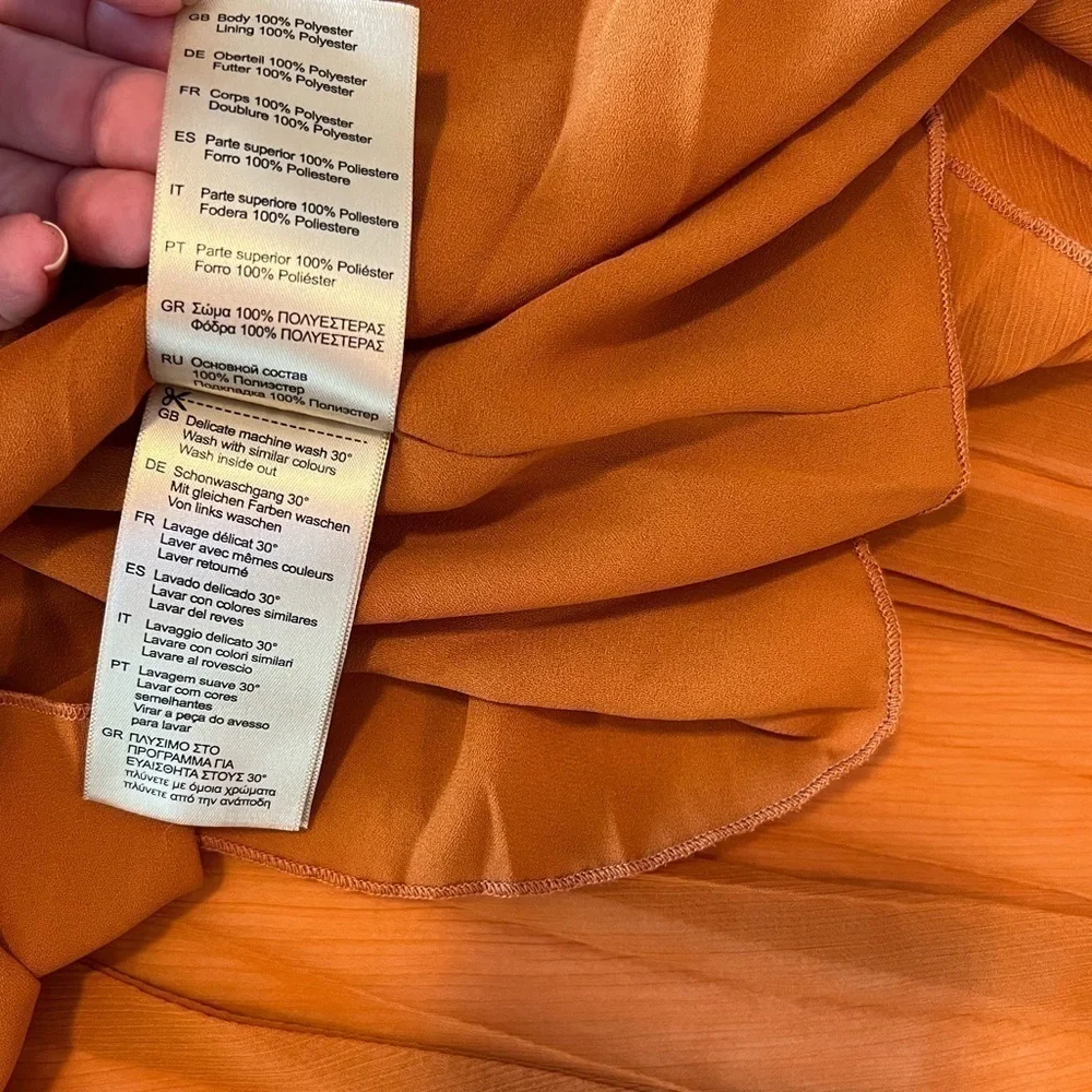 Scotch & Soda Smocked Mini Dress in Pumpkin Spice